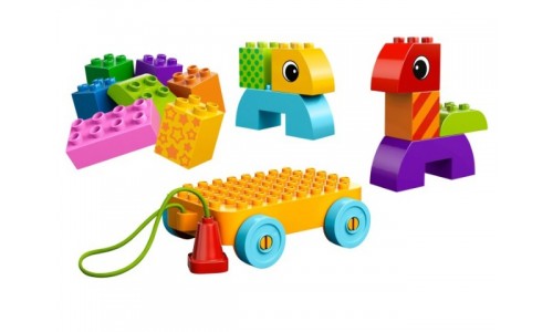 Веселая каталка с кубиками 10554 Лего Дупло (Lego Duplo)