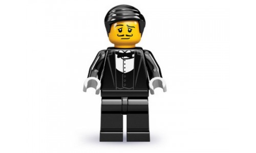 Минифигурки 9-й выпуск - Официант 71000-1 Лего Минифигурки (Lego Minifigures)