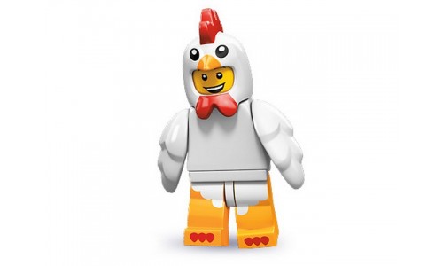 Минифигурки 9-й выпуск - Парень в костюме цыплёнка 71000-7 Лего Минифигурки (Lego Minifigures)