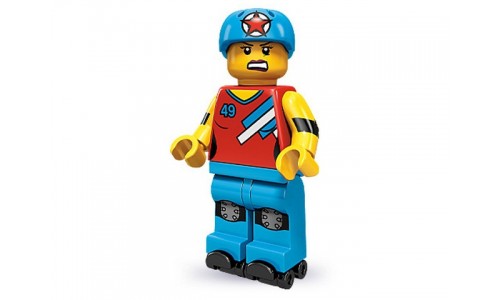 Минифигурки 9-й выпуск - Девочка на роликах 71000-8 Лего Минифигурки (Lego Minifigures)