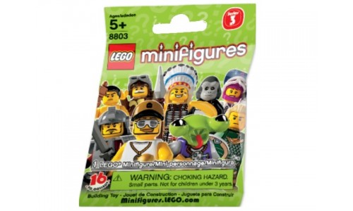 Минифигурка 3-й выпуск (неизвестная, 1 из 16 возможных) 8803 Лего Минифигурки (Lego Minifigures)