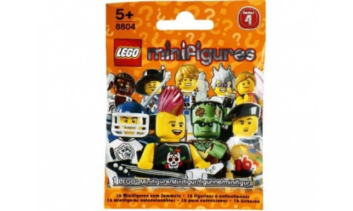 Минифигурка 4 выпуск (неизвестная, 1 из 16 возможных) 8804 Лего Минифигурки (Lego Minifigures)