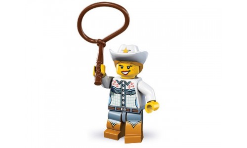 Минифигурки 8-й выпуск - Ковбойша 8833-4 Лего Минифигурки (Lego Minifigures)