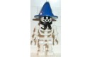 Skeleton with Standard Skull, Blue Wizard Hat, Bandana