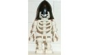 Skeleton with Standard Skull, Black Neck Protector Helmet