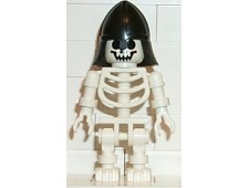 Skeleton with Standard Skull, Black Neck Protector Helmet - gen009