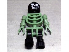 Skeleton Sand Green with Black Legs and Black Head with Evil Skull - gen014