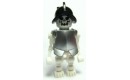 Skeleton, Fantasy Era Torso with Evil Skull, Black Conquistador Helmet, Metallic Silver Armor