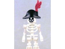 Skeleton, Fantasy Era Torso with Black Bicorne Hat, Red Plume - gen037