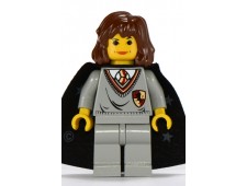 Hermione, Gryffindor Shield Torso, Light Gray Legs, Black Cape with Stars - hp002