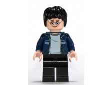 Harry Potter, Dark Blue Open Jacket with Stripe, Black Legs - hp087