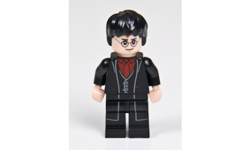 Harry Potter, Black Long Coat and Vest, Dark Red Shirt and Tie hp133