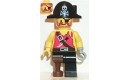 Pirate Shirt with Knife, Black Leg with Peg Leg, Black Pirate Hat with Skull