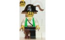 Pirate Green Shirt, Black Leg with Pegleg, Black Pirate Hat with Skull