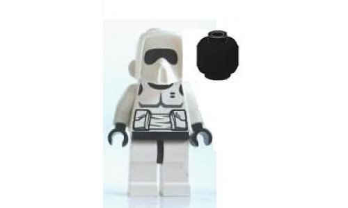 Scout Trooper (Black Head, Dark Bluish Gray Torso Pattern) sw005a