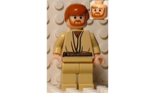 Obi-Wan Kenobi, Tan Legs, Light Flesh Head with Headset sw162