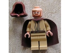 Obi-Wan Kenobi (Young, Light Flesh with Hood and Cape, Gold Headset) - sw234