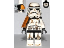 Stormtrooper (Tatooine) with Orange Pauldron, Re-Breather on Back, Dirt Stains, Patterned Head (Sandtrooper Squad Leader) - sw364