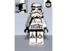 Stormtrooper (Tatooine) with White Pauldron, Re-Breather on Back, Dirt Stains, Patterned Head (Sandtrooper Sergeant) - sw383